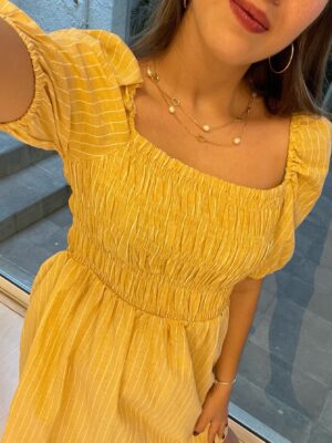 Vestido Corto Amarillo