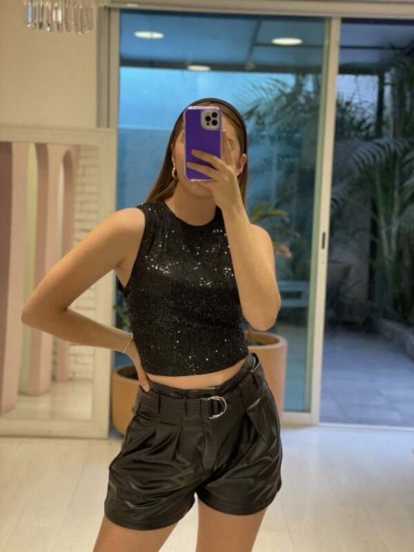 Blusa Negra Lentejuelas - Imagen 2