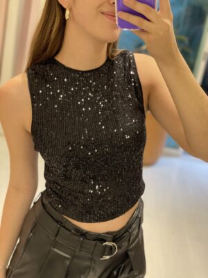 Blusa Negra Lentejuelas