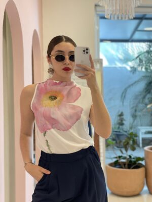 Blusa Asimetrica Flor