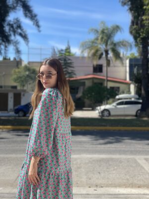 Vestido Tunica Print Rosas