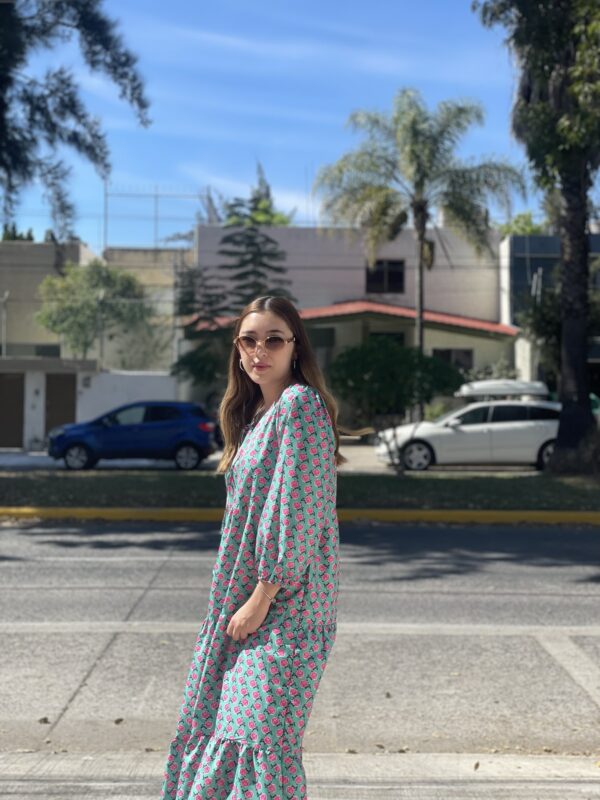 Vestido Tunica Print Rosas - Imagen 2
