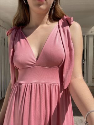 Vestido Rosa Moños