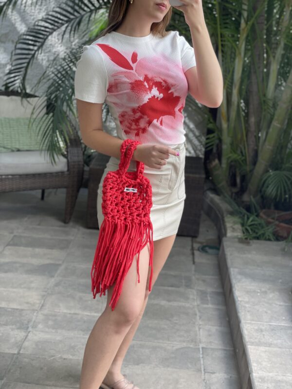 Blusa Blanca Canale Print Flor - Imagen 3