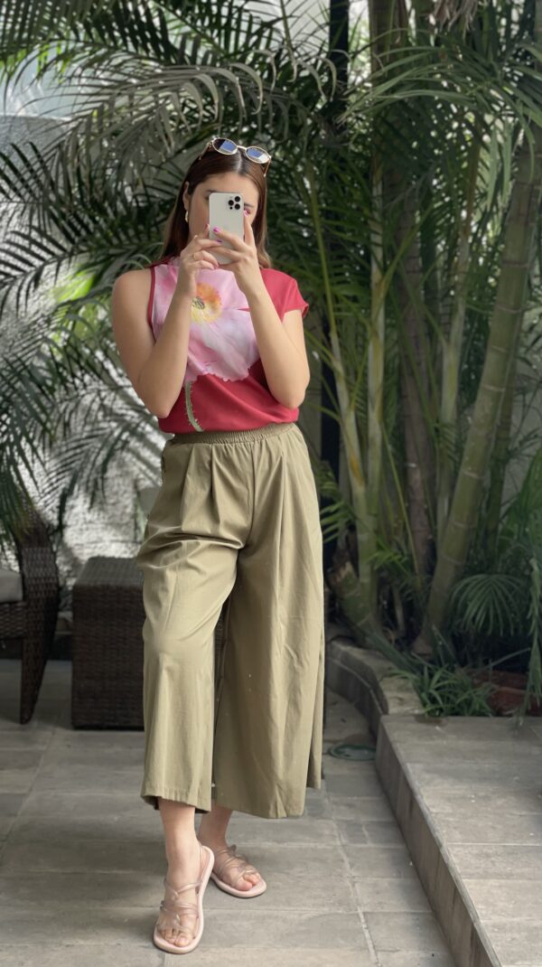 Blusa Asimetrica Burgundy Flor - Imagen 2