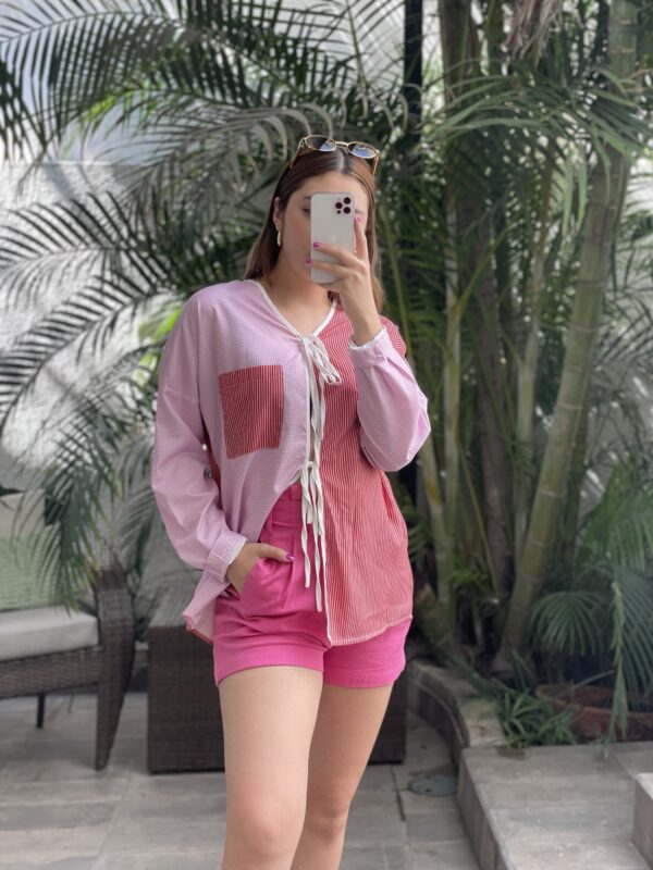 Blusa Bicolor Lineas - Imagen 2