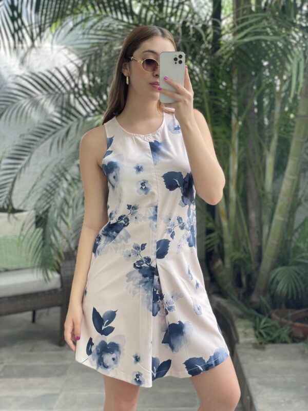 Vestido Corto Cream & Blue - Imagen 4
