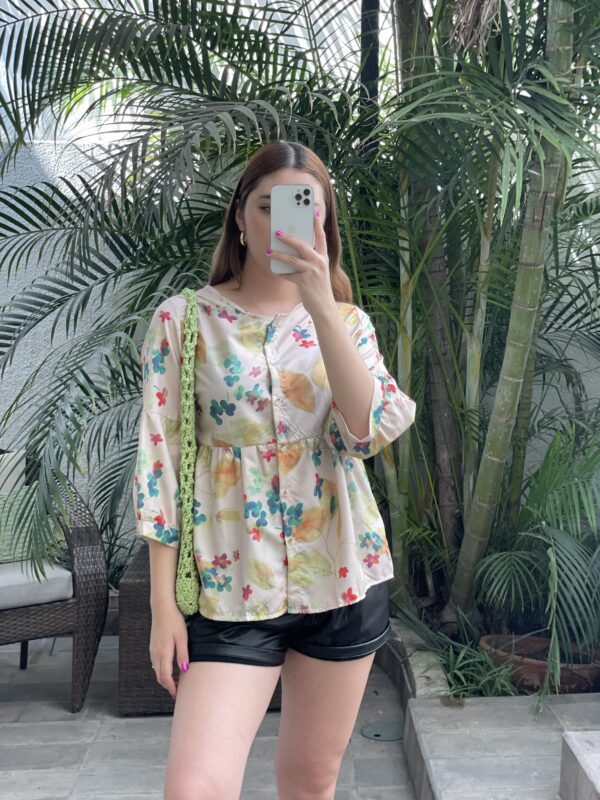 Blusa Peplum Print Floral - Imagen 2