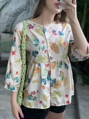 Blusa Peplum Print Floral