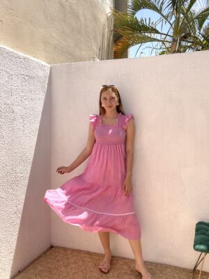 Vestido Fruncido Baby Pink