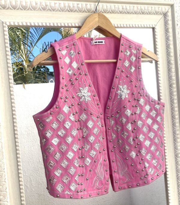 Chaleco Boho Rosa