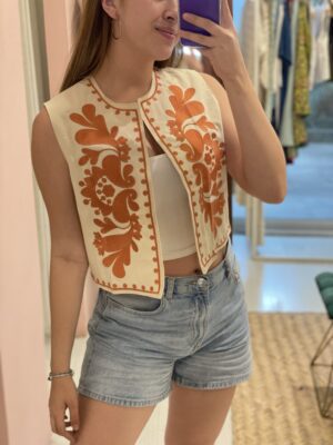Chaleco Boho Bordado Chedron