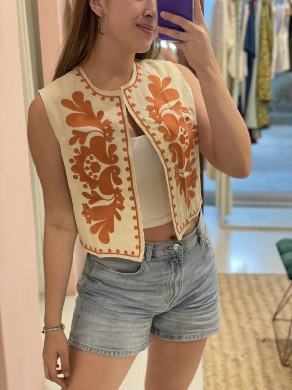 Chaleco Boho Bordado Chedron