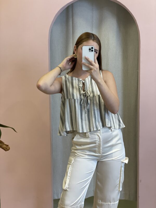 Blusa Peplum de Lineas - Imagen 2