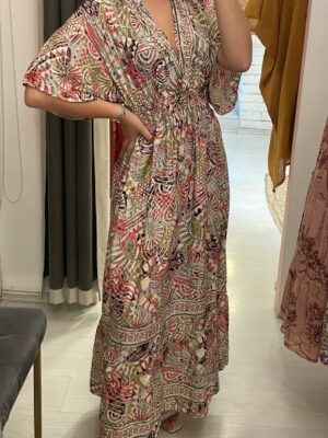 Vestido Bohemio Pink & Black