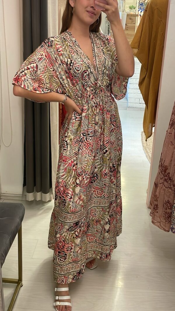 Vestido Bohemio Pink & Black