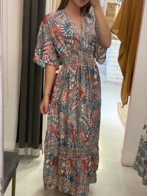 Vestido Bohemio Pink & Blue