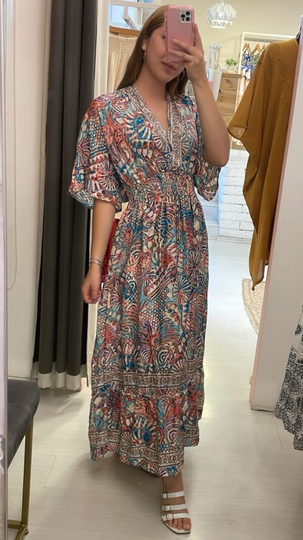 Vestido Bohemio Pink & Blue