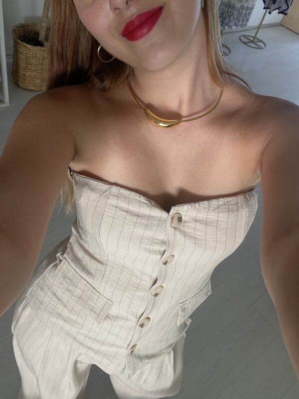 Set Strapless Khaki - Imagen 4