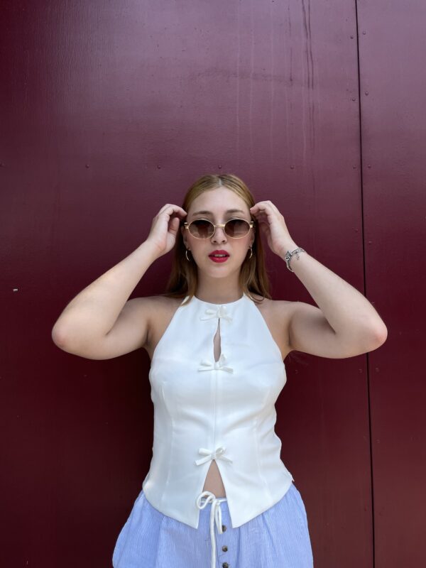 Blusa Halter con Moño - Imagen 2