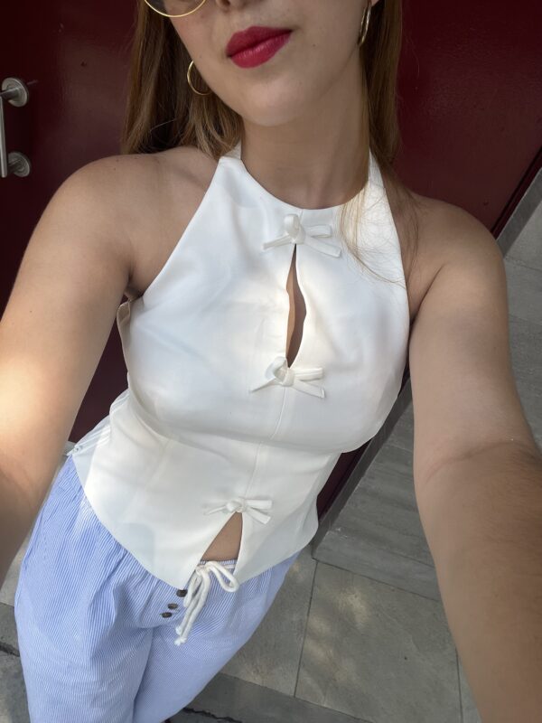 Blusa Halter con Moño - Imagen 3