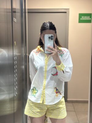 Conjunto Amarillo Bordado Primavera