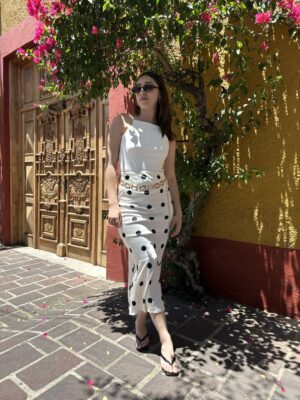 Falda Polka Dots Satin