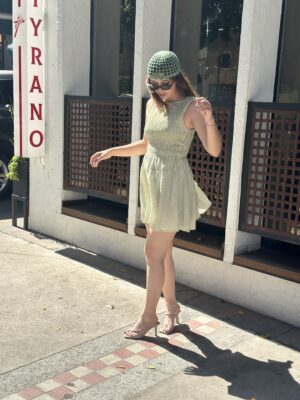 Vestido Verde Print Cuadros