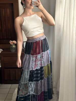 Falda Patchwork Tonos Azules