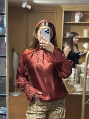 Blusa Roja Manga Larga